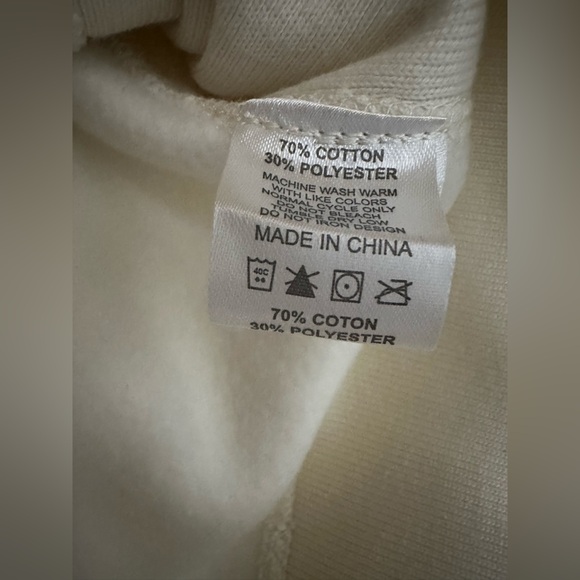 Osume Men's Cream Hoodie Sweatshirt size M - Picture 11 of 12